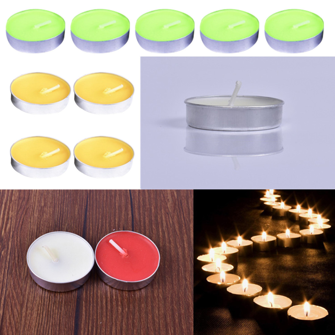 10 Pcs Wedding Candle Universal Birthday Decorating Mini Candles