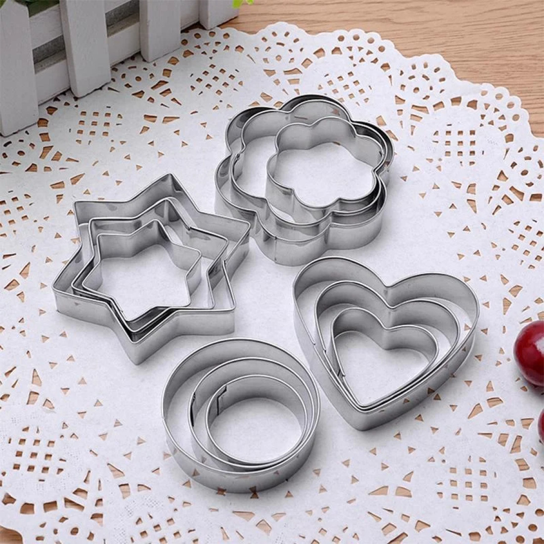 12 Pcs/Set Stainless Steel Cookie Biscuit Cutter