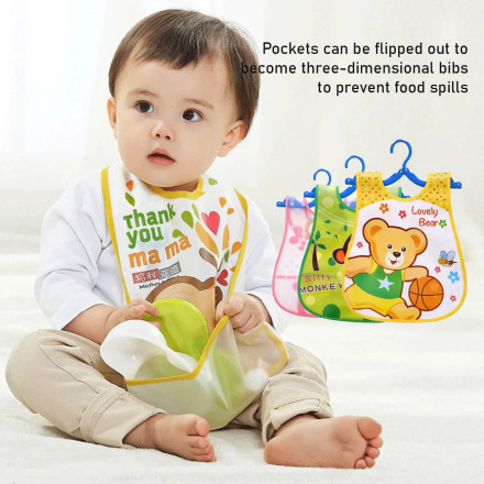 1 Pcs Adjustable Waterproof Feeding Baby Bibs