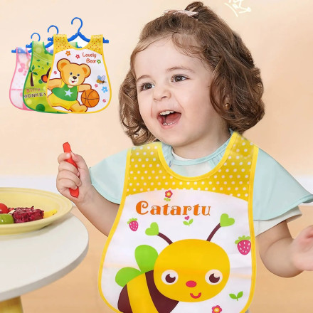 1 Pcs Adjustable Waterproof Feeding Baby Bibs