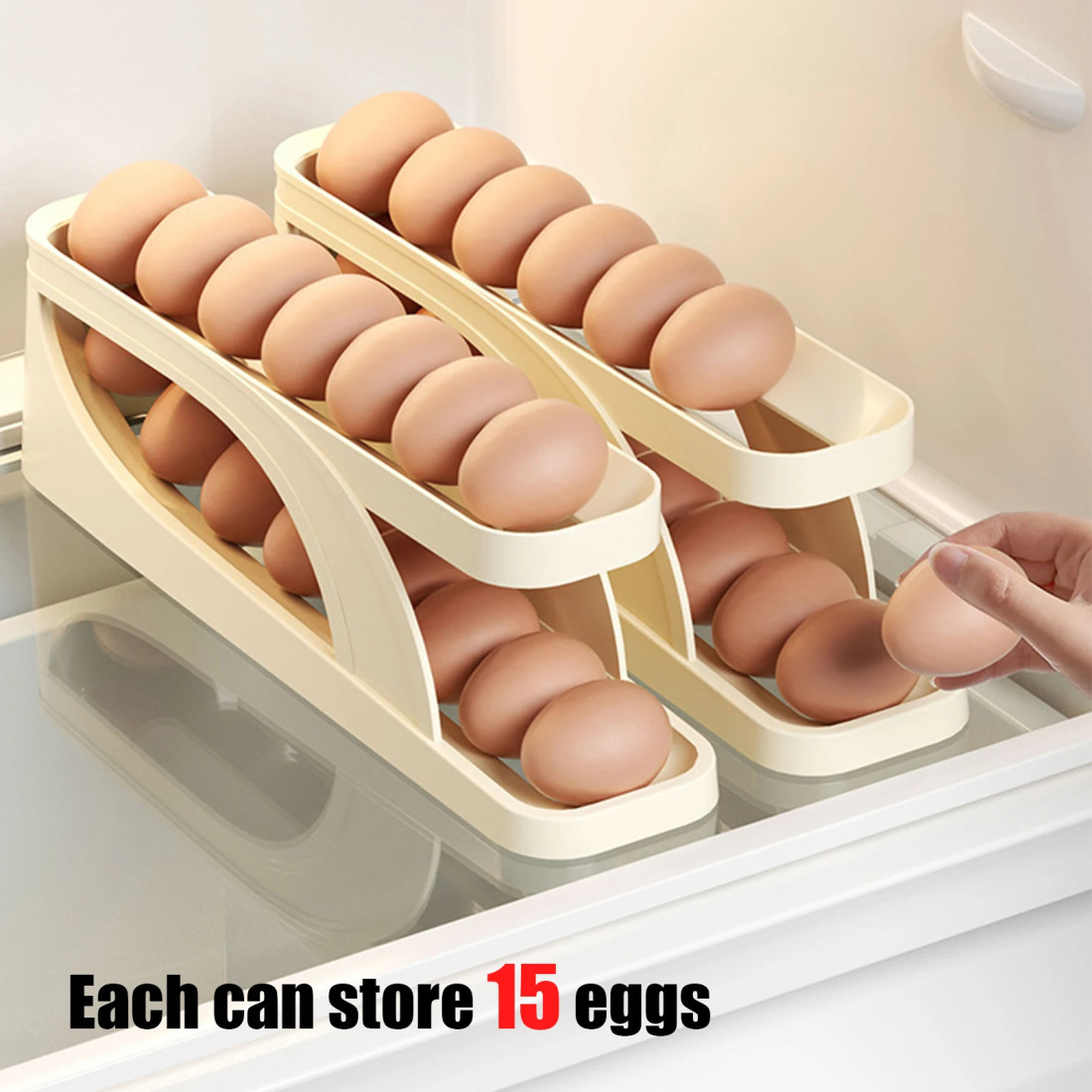 15 Pcs Rolling Egg Dispenser