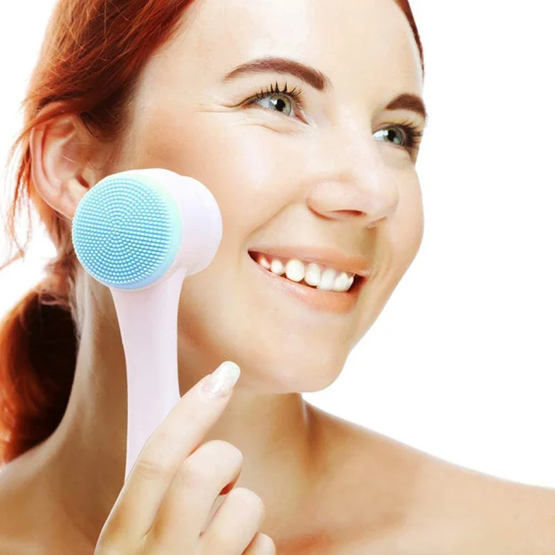 Silicone Double-Sided Facial Face Cleanser Blackhead Removal Brush