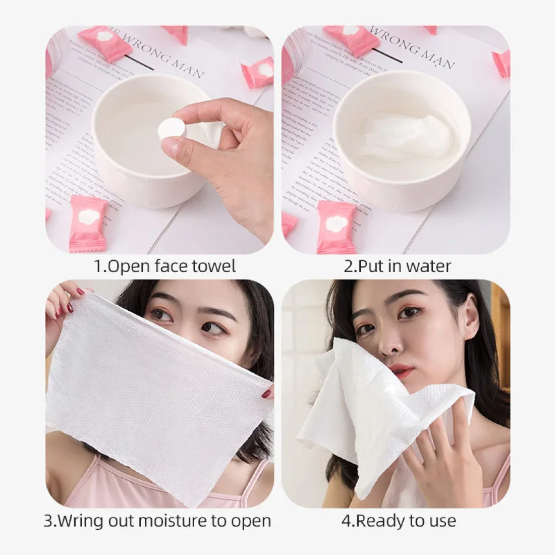 15 Pcs Mini Compressed Disposable Towel Makeup Remover