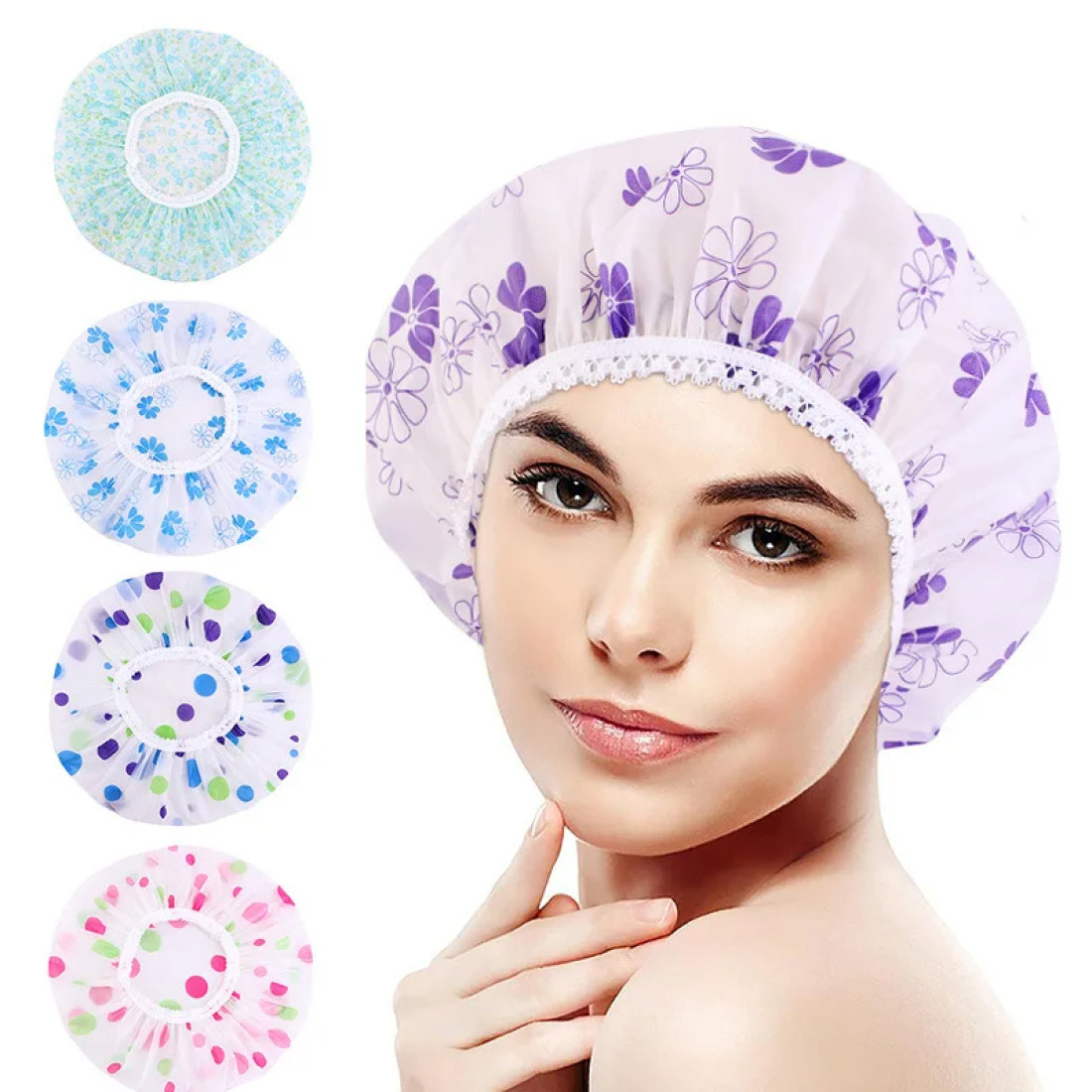 1 Pcs Bathroom Shower Cap For Women