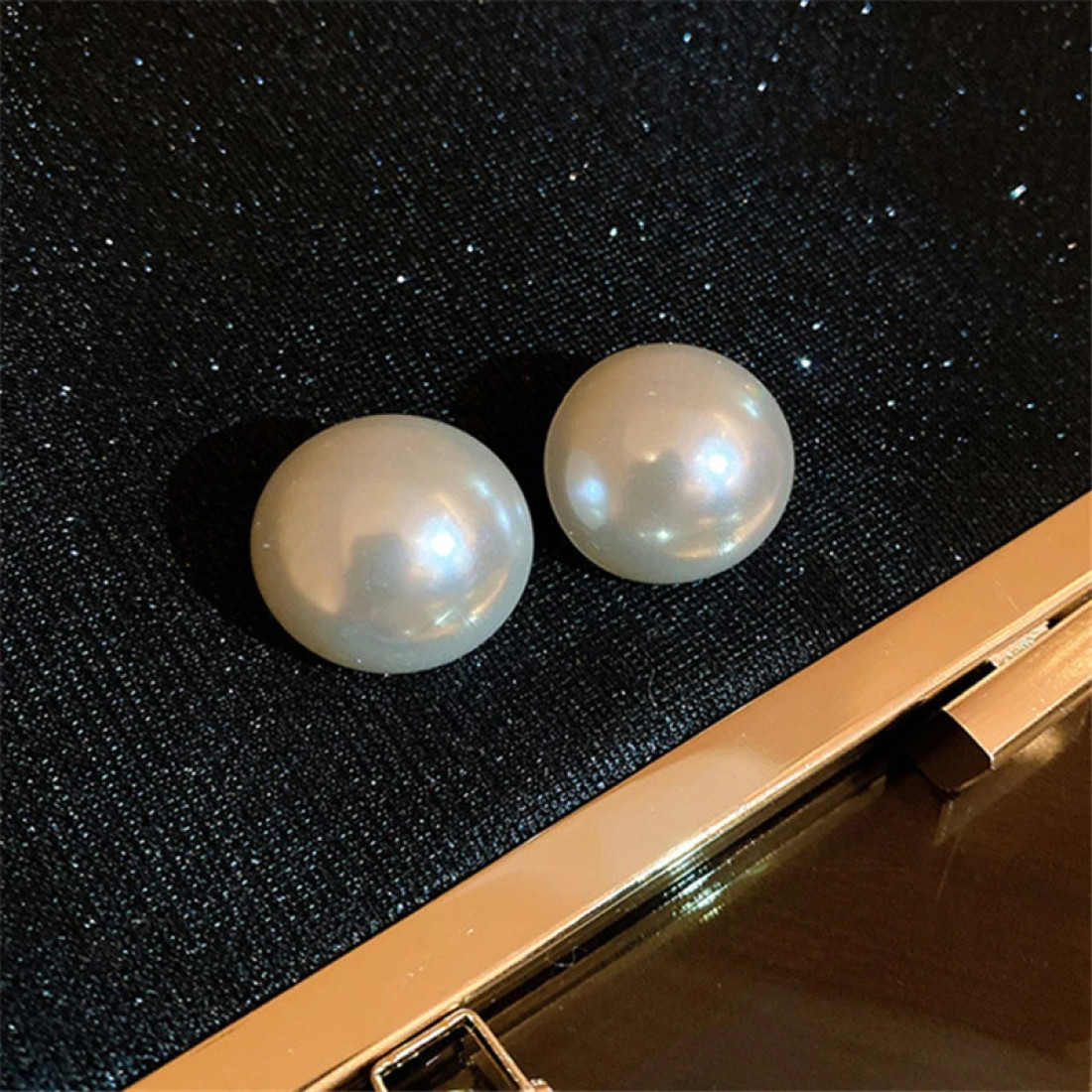 Half Moon White Pearl Earrings